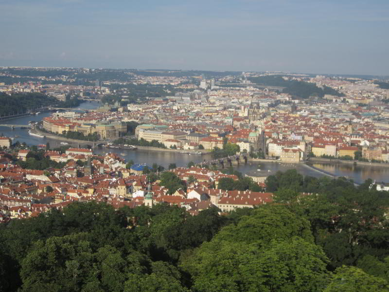 Прага, вид на город с Эйфелевой башни